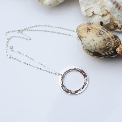 Sterling Silver Halo Necklace - Shop Personalised Gifts