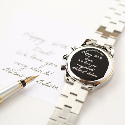 Handwriting Engraving - Men's Swiss Made Architect Endeavour - Shop Personalised Gifts