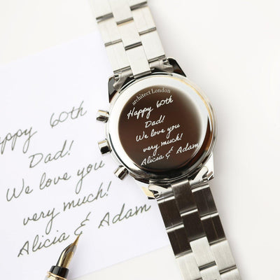 Handwriting Engraving - Men's Swiss Made Architect Endeavour - Shop Personalised Gifts