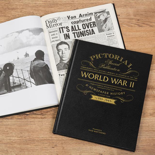 WW2 Pictorial Edition Personalised  Newspaper Book - Shop Personalised Gifts