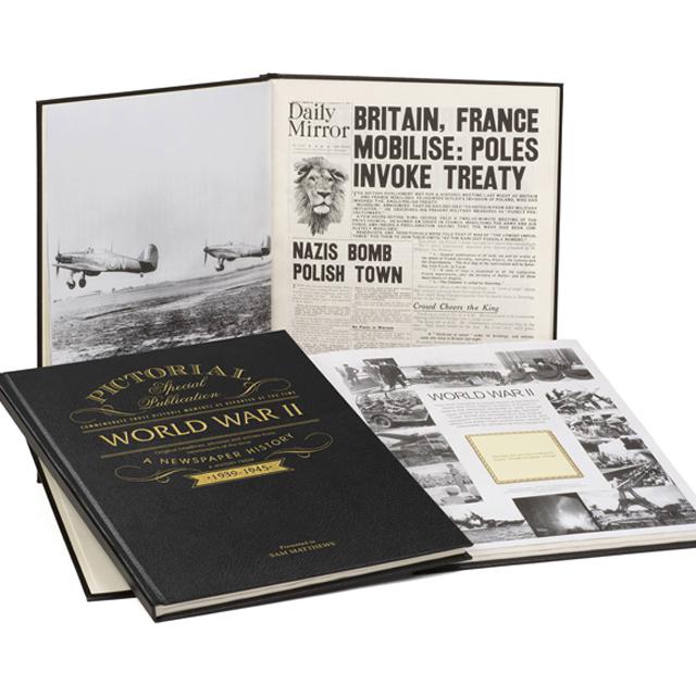 WW2 Pictorial Edition Personalised  Newspaper Book - Shop Personalised Gifts
