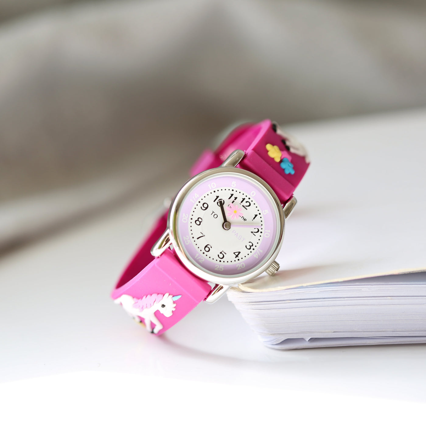 Kids Personalised Girls 3D Unicorn Watch - Pink - Shop Personalised Gifts