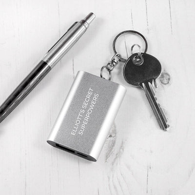 Personalised Emergency Miniature 1000 mAh Power Bank Key Ring - Shop Personalised Gifts