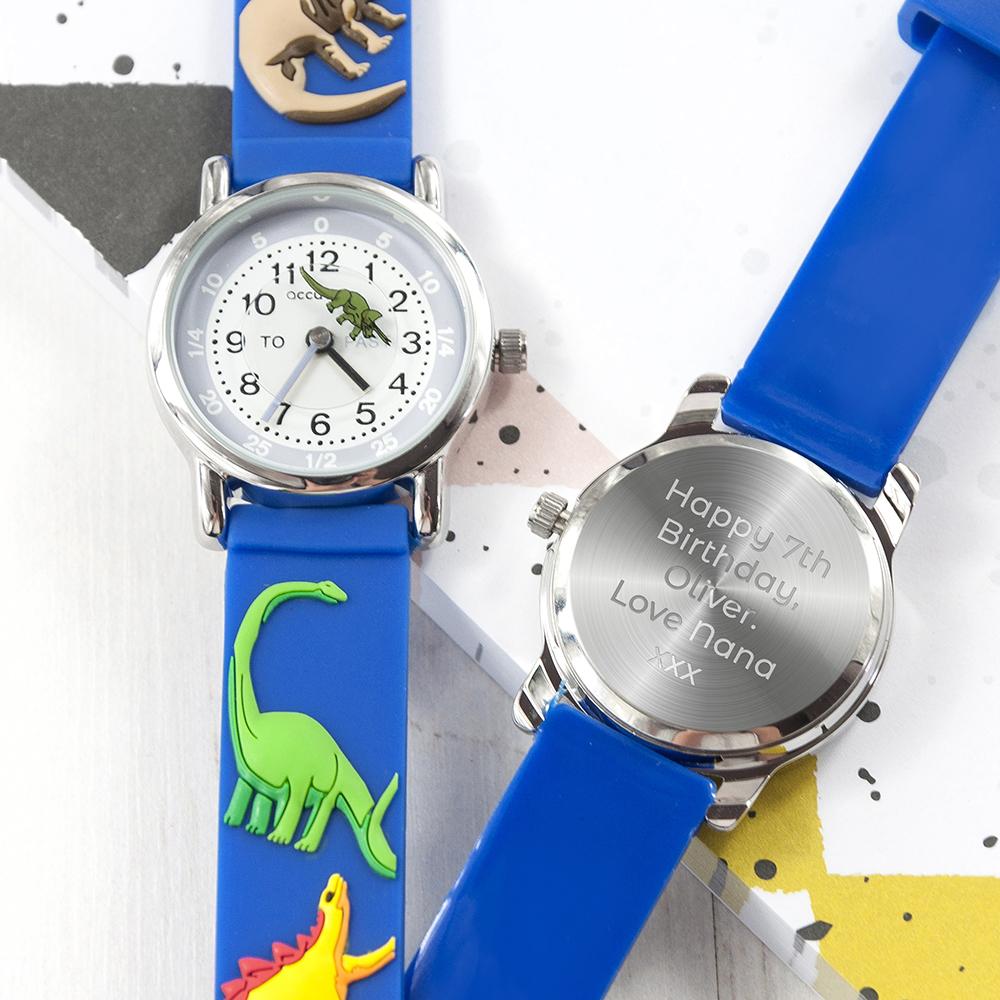 Kids Personalised Boys Dinosaur Watch - Shop Personalised Gifts