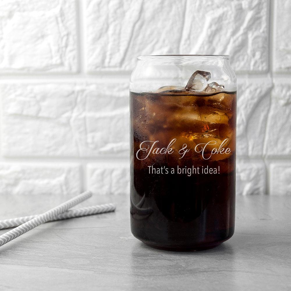 Personalised That's a Bright Idea Can Glass - Shop Personalised Gifts