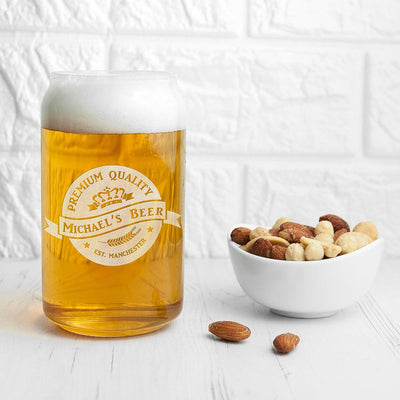 Personalised Premium Quality Beer Can Glass - Shop Personalised Gifts
