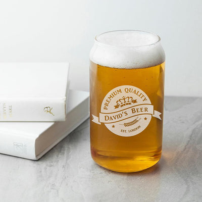 Personalised Premium Quality Beer Can Glass - Shop Personalised Gifts