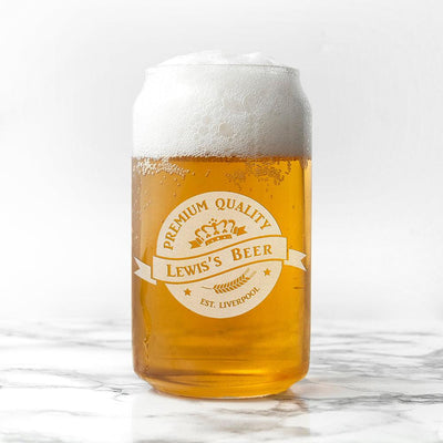 Personalised Premium Quality Beer Can Glass - Shop Personalised Gifts