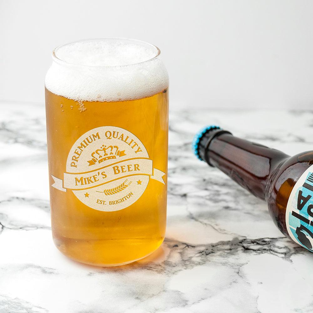 Personalised Premium Quality Beer Can Glass - Shop Personalised Gifts