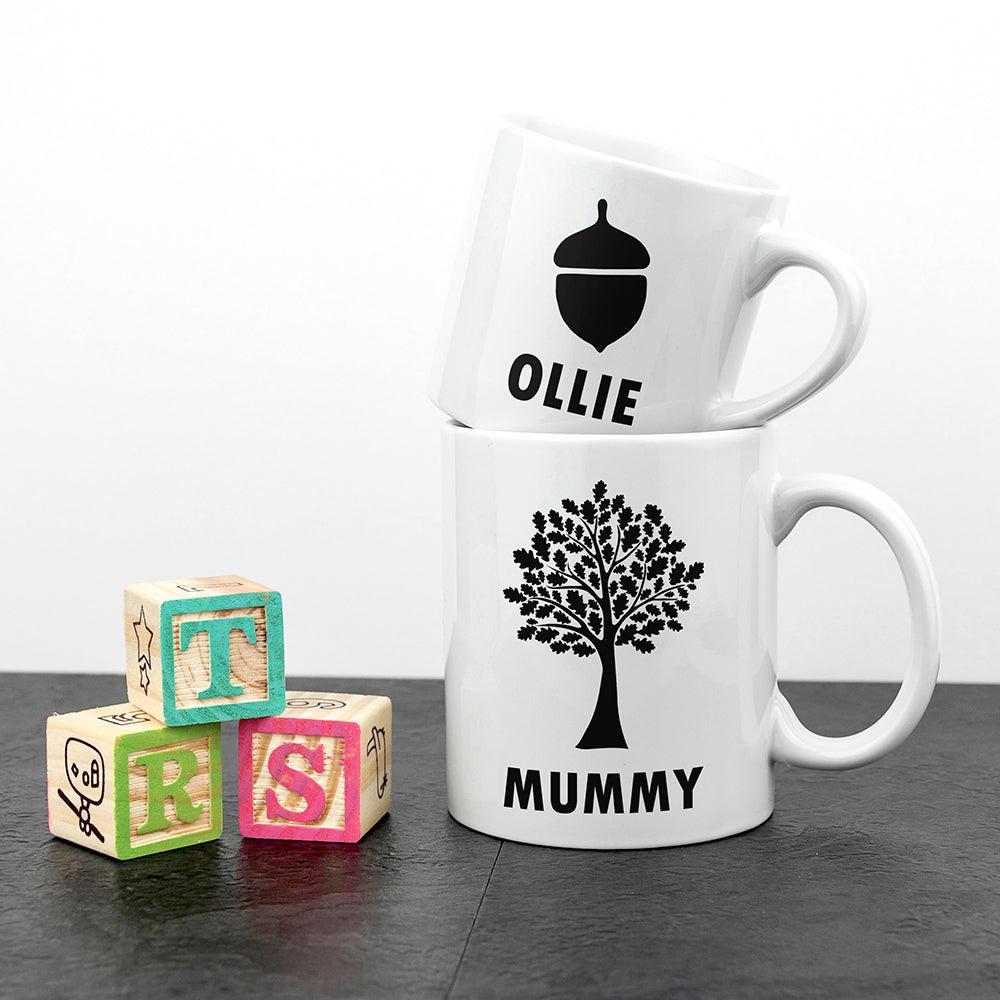 Personalised Mummy & Me Acorn Ceramic Mug - Shop Personalised Gifts