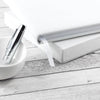 Engraved White Leather Memoriam Book - Shop Personalised Gifts