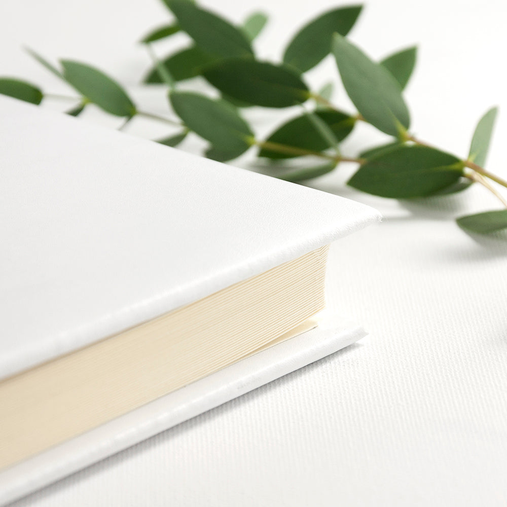 Personalised White Italian Leather Photo Album