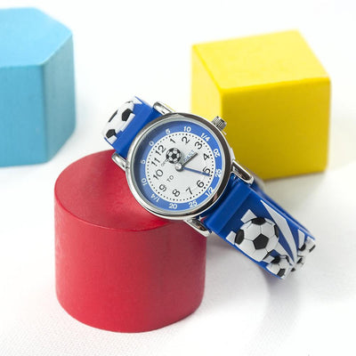 Kids Personalised Boys Blue Football Watch - Shop Personalised Gifts