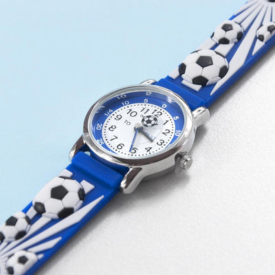 Kids Personalised Boys Blue Football Watch - Shop Personalised Gifts