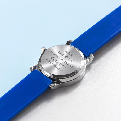 Kids Personalised Boys Blue Football Watch - Shop Personalised Gifts