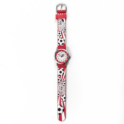 Kids Personalised Boys - Girls Red Football Watch - Shop Personalised Gifts