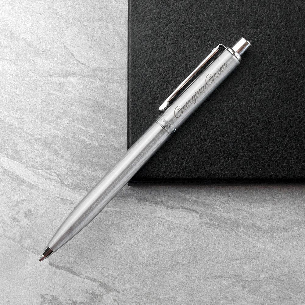 Personalised Sheaffer Brushed Chrome Pen - Shop Personalised Gifts
