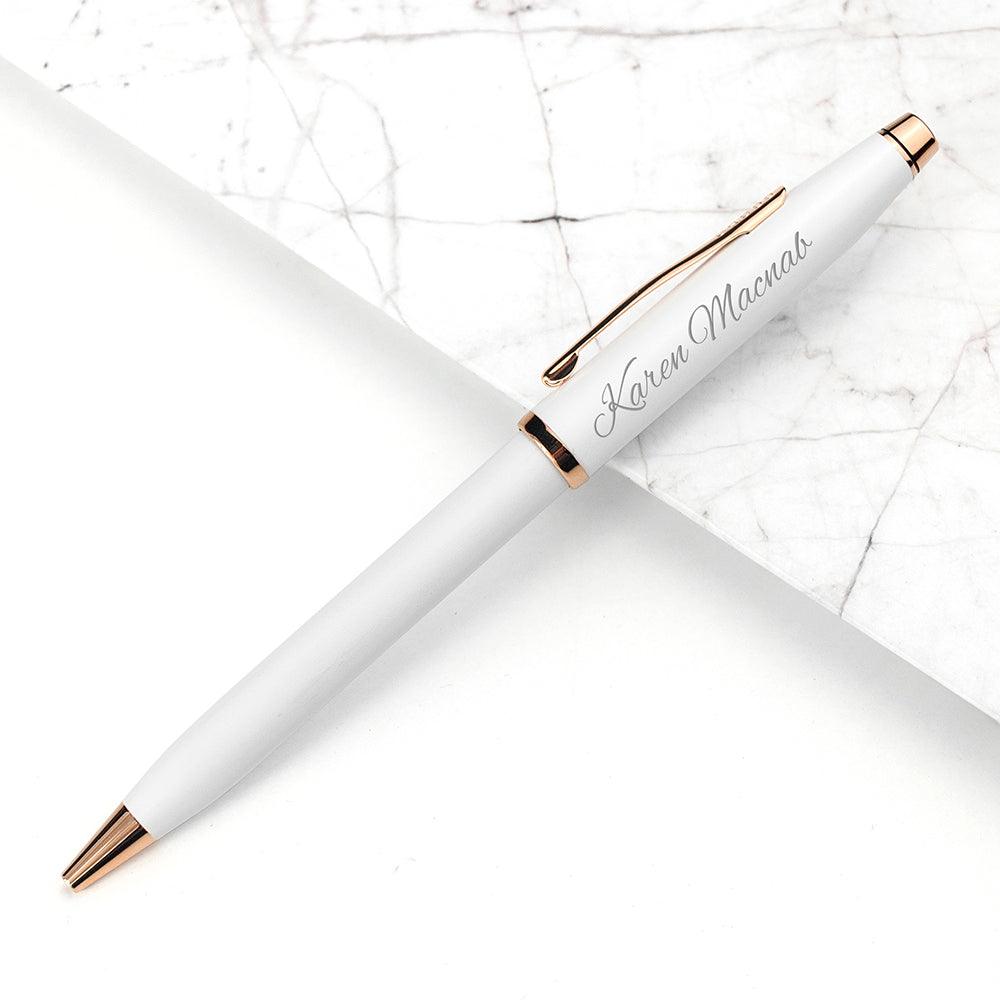 Personalised Cross Century II Pen In White - Shop Personalised Gifts