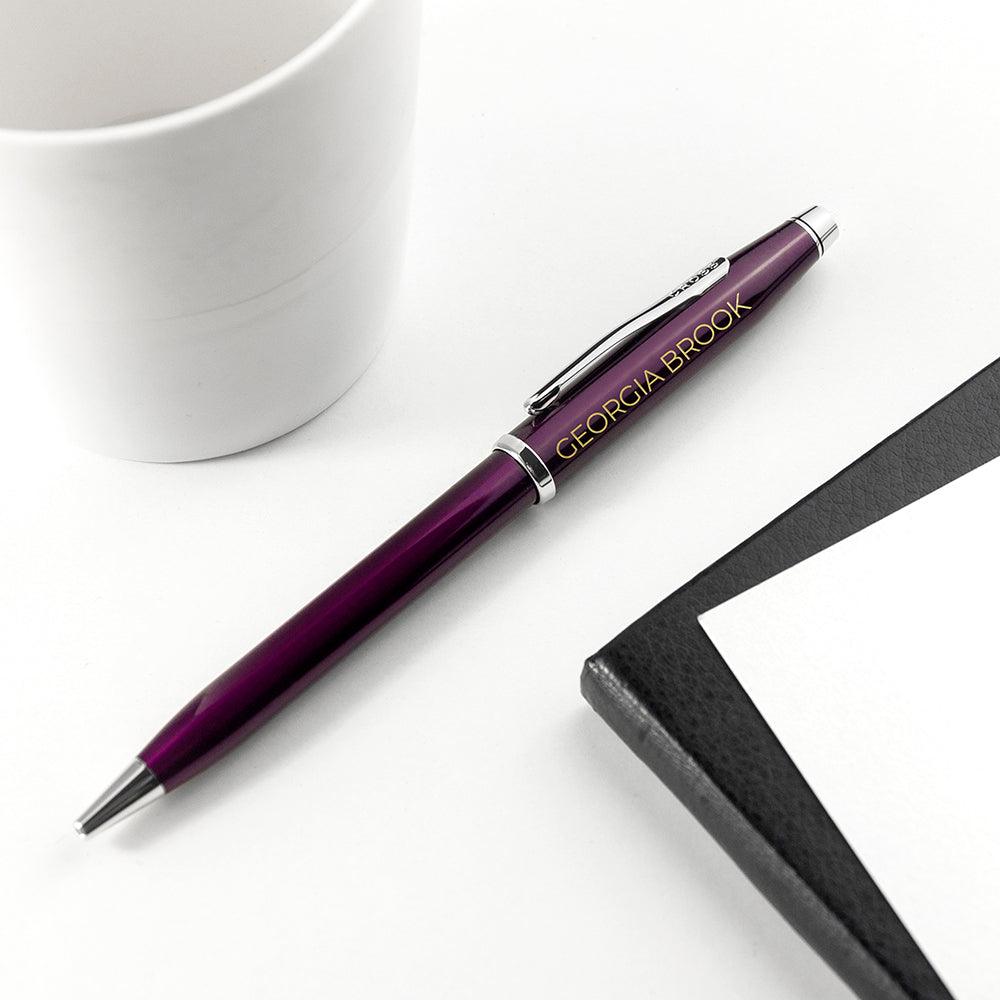 Personalised Cross Century II Pen In Plum - Shop Personalised Gifts