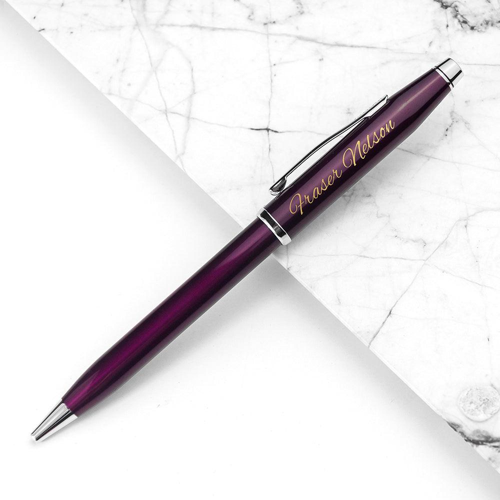 Personalised Cross Century II Pen In Plum - Shop Personalised Gifts