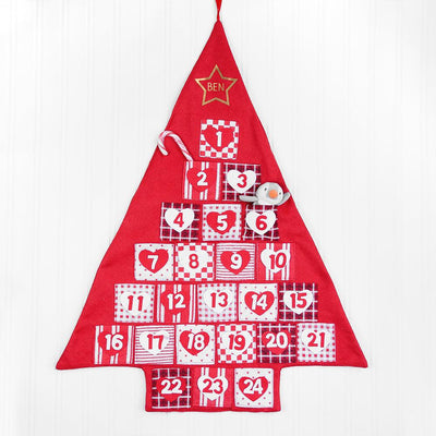 Personalised Festive Fabric Hanging Advent Calendar - Shop Personalised Gifts