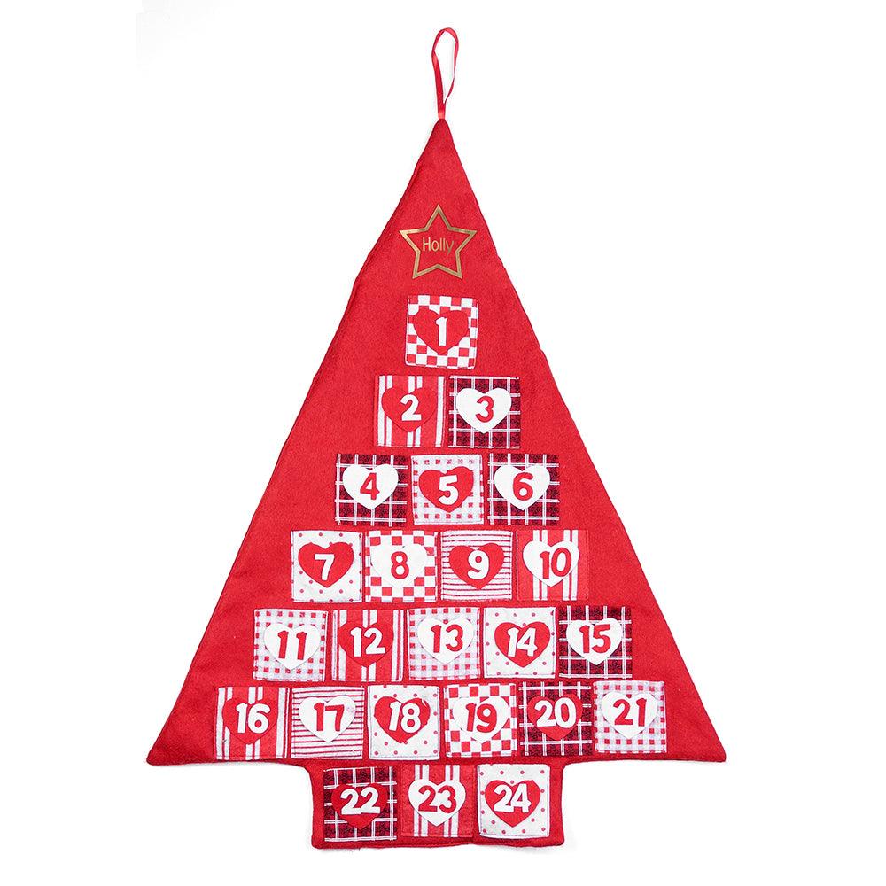 Personalised Festive Fabric Hanging Advent Calendar - Shop Personalised Gifts