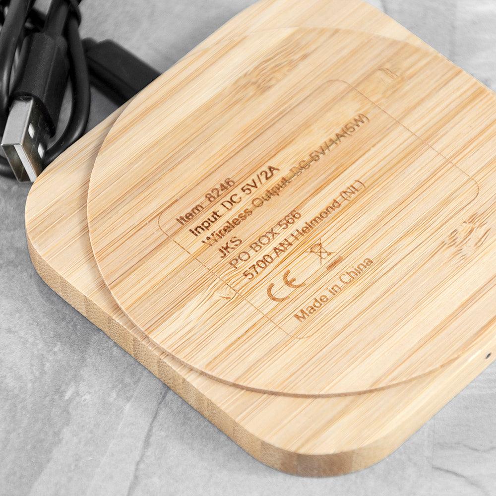 Personalised In Charge Bamboo Wireless Charger - Shop Personalised Gifts