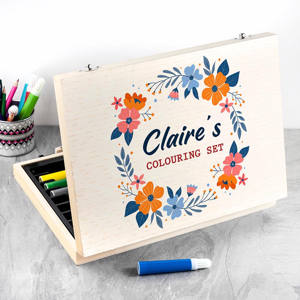 Personalised Flower Garden Colouring Set - Shop Personalised Gifts