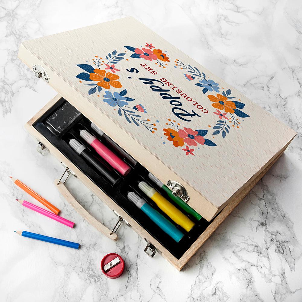 Personalised Flower Garden Colouring Set - Shop Personalised Gifts