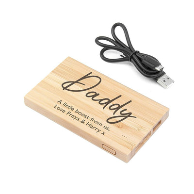 Personalised For When You Need A Boost Bamboo Power Bank - Shop Personalised Gifts