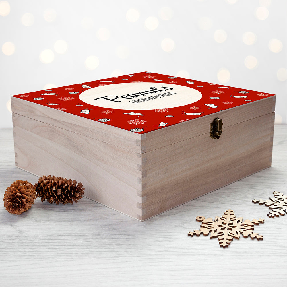 Personalised Cat Treats Christmas Eve Box