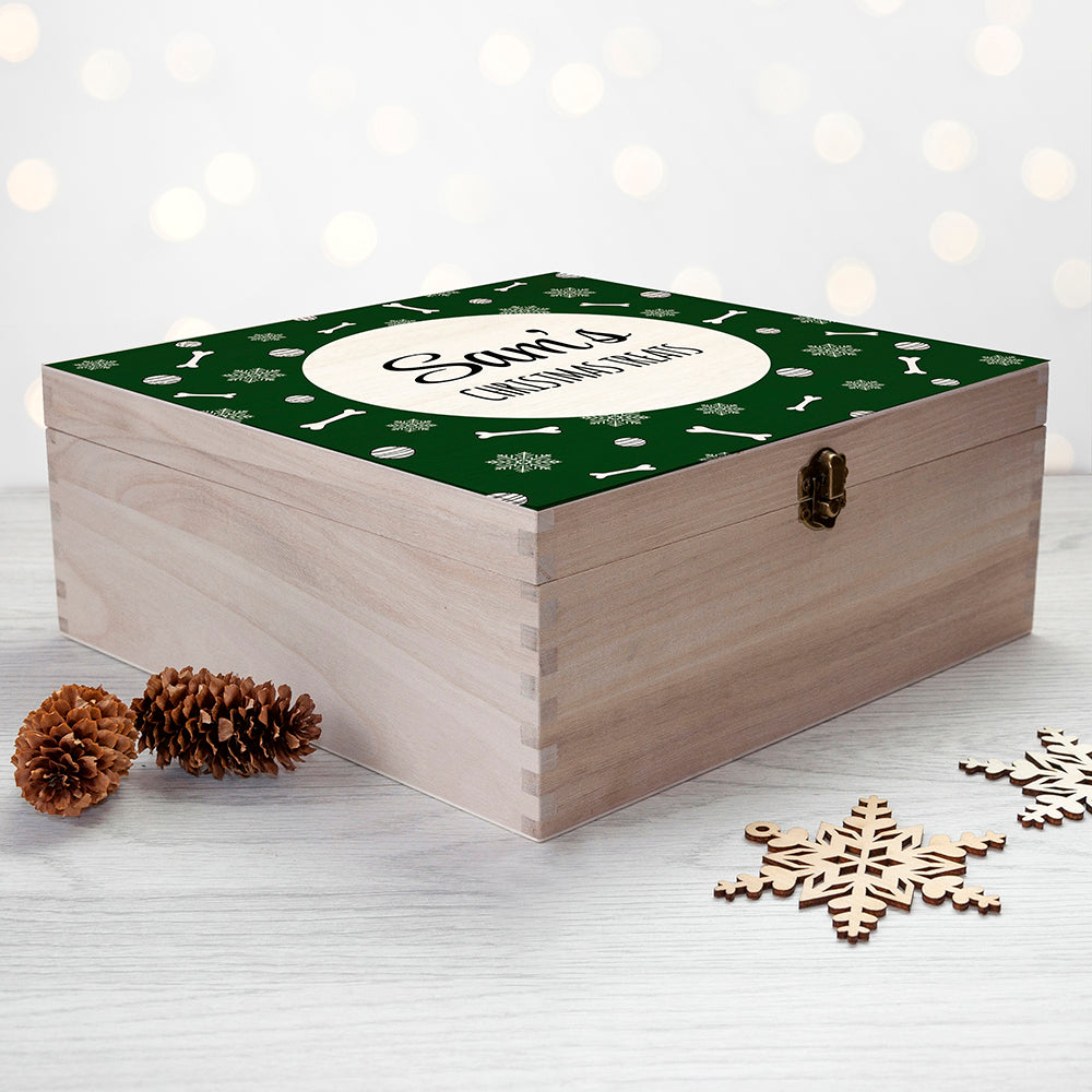 Personalised Dog Treats Christmas Eve Box