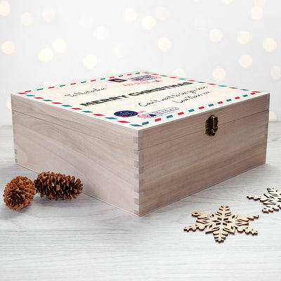 Personalised Nostalgic International Mail Christmas Eve Box