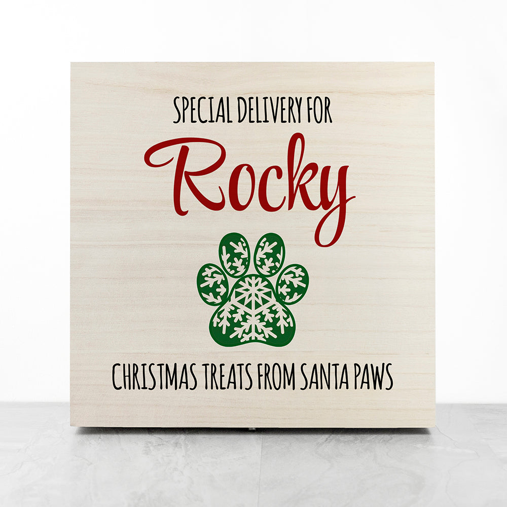 Personalised Pet Paw Christmas Eve Box