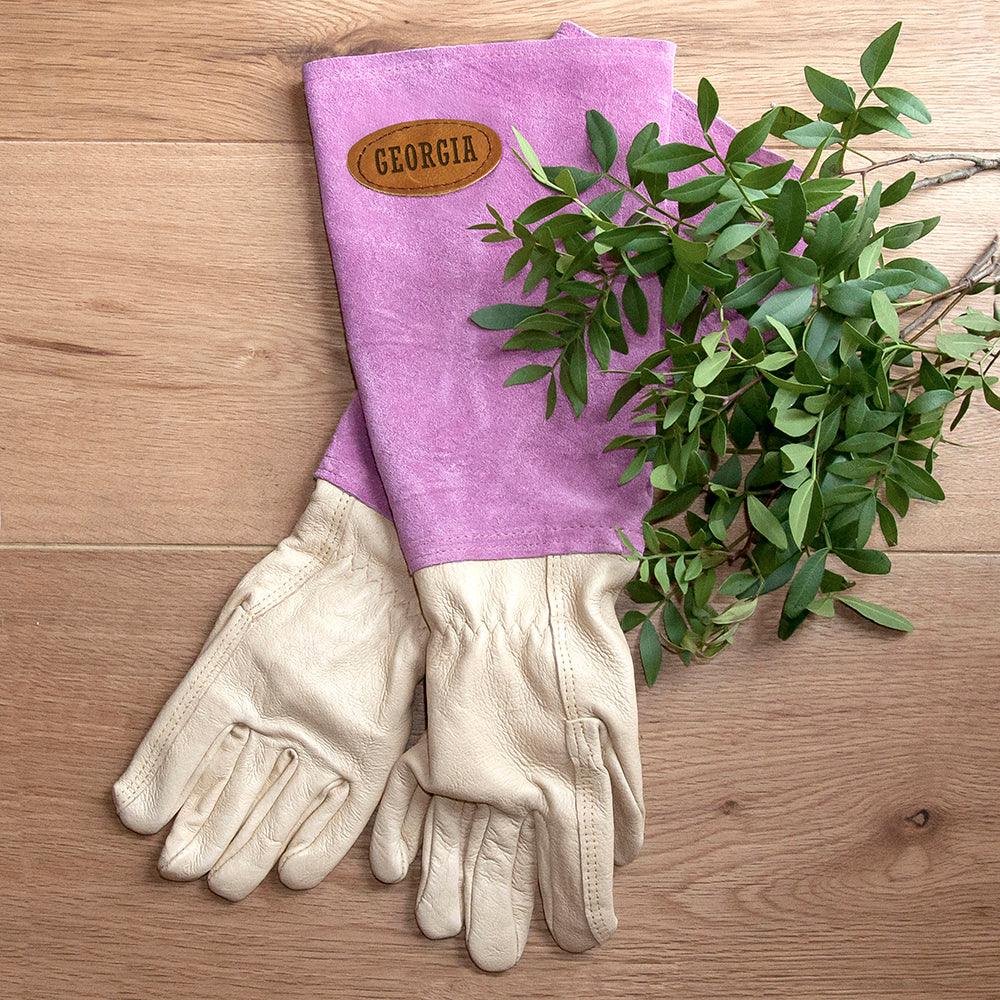 Large Pink Leather Garden Gloves - Shop Personalised Gifts
