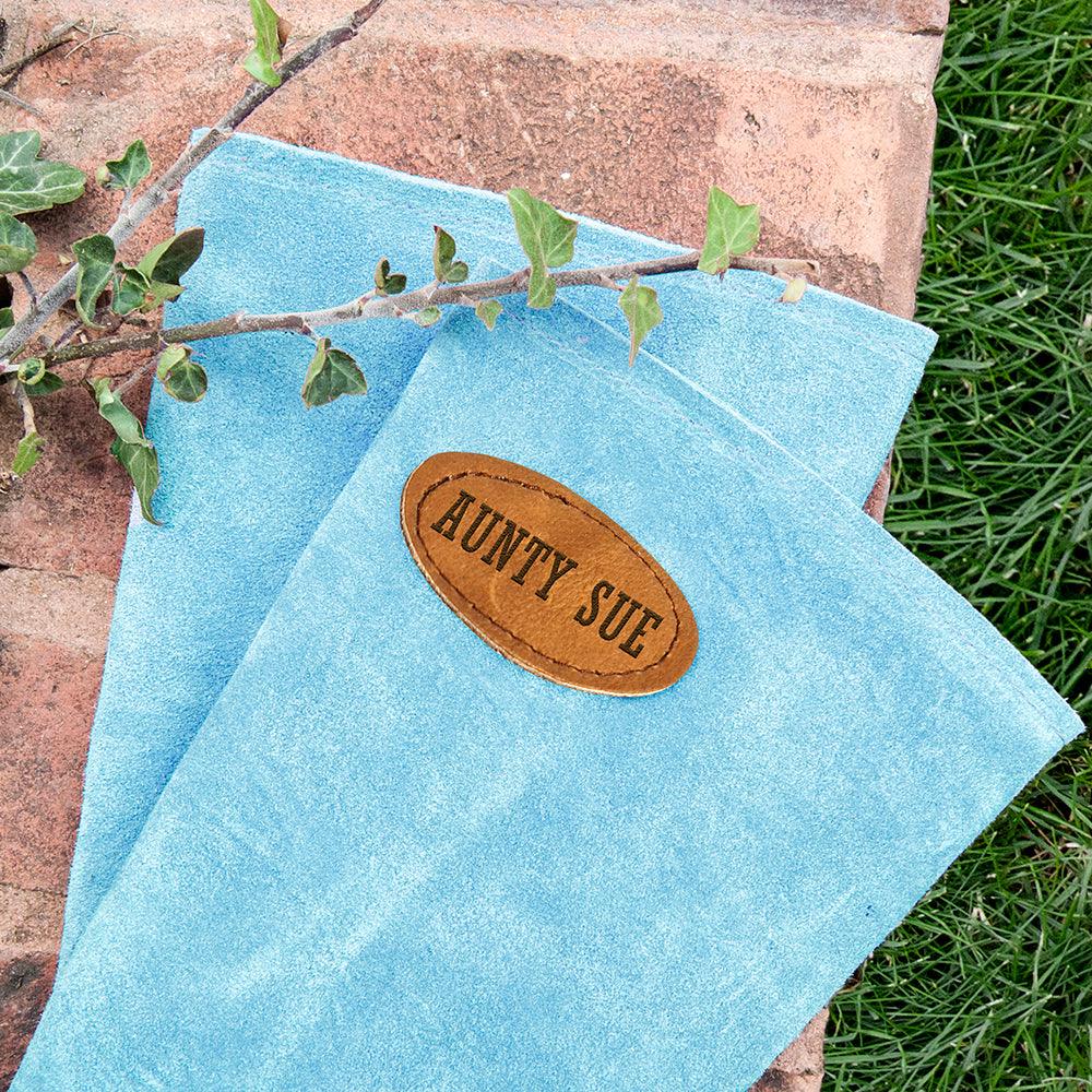 Large Blue Leather Garden Gloves - Shop Personalised Gifts