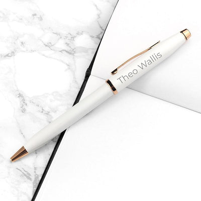 Personalised Cross Century II Pen In White - Shop Personalised Gifts