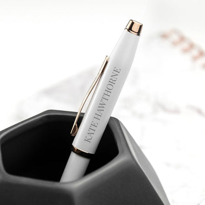 Personalised Cross Century II Pen In White - Shop Personalised Gifts