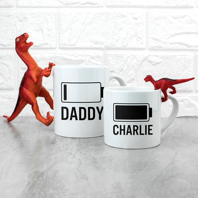Personalised Daddy & Me Low Battery Ceramic Mug - Shop Personalised Gifts