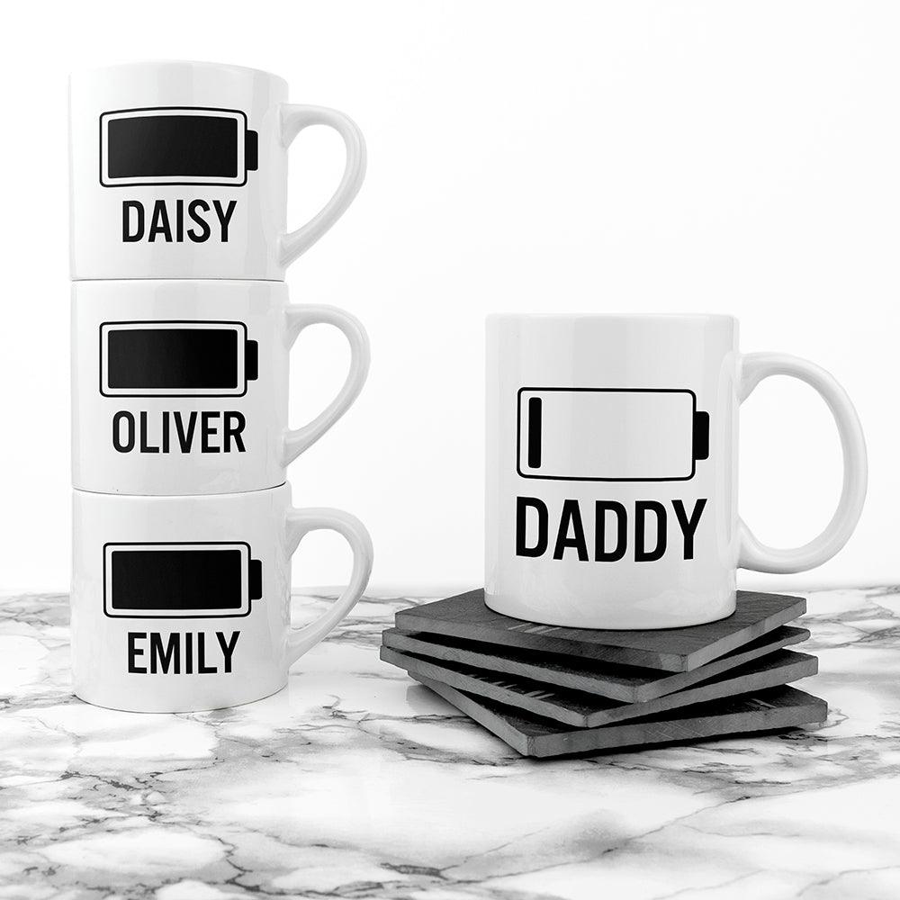Personalised Daddy & Me Low Battery Ceramic Mug - Shop Personalised Gifts