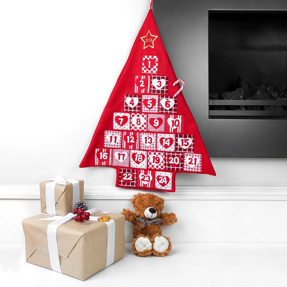 Personalised Festive Fabric Hanging Advent Calendar - Shop Personalised Gifts