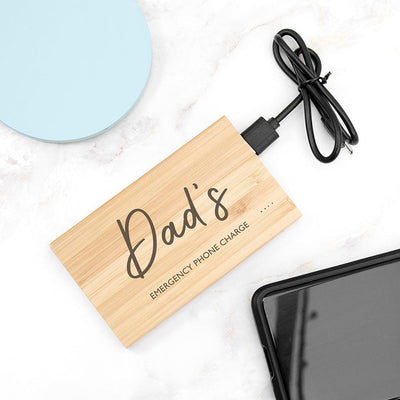 Personalised For When You Need A Boost Bamboo Power Bank - Shop Personalised Gifts