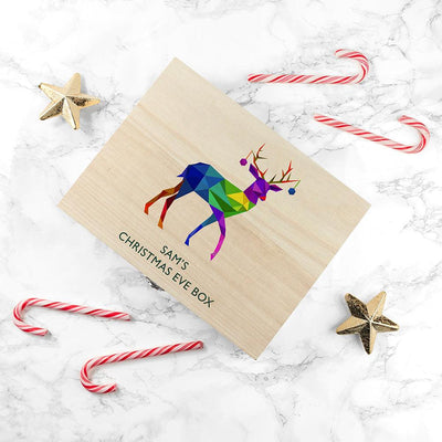 Personalised Geometric Reindeer Christmas Eve Box - Shop Personalised Gifts