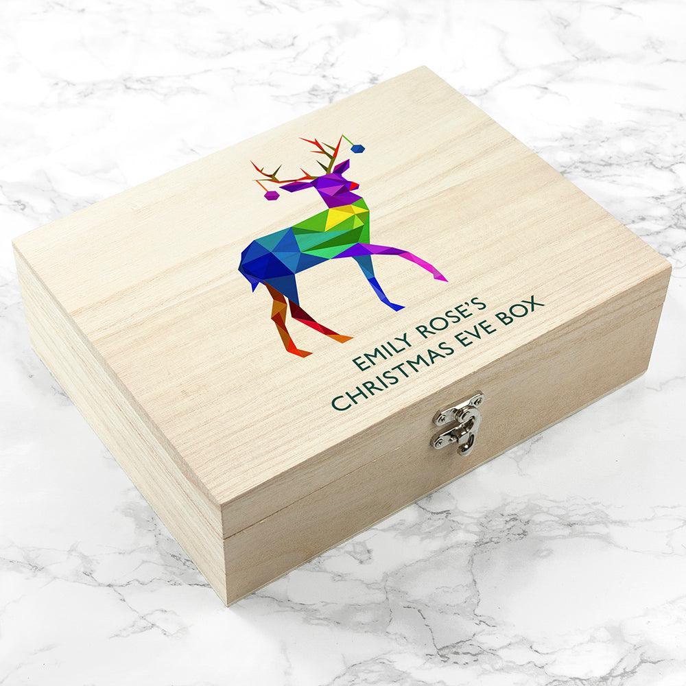 Personalised Geometric Reindeer Christmas Eve Box - Shop Personalised Gifts