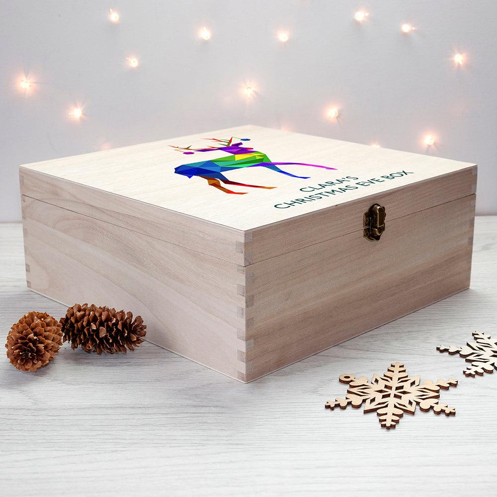 Personalised Geometric Reindeer Christmas Eve Box - Shop Personalised Gifts