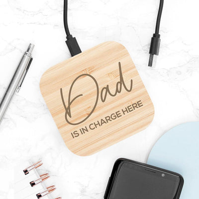 Personalised In Charge Bamboo Wireless Charger - Shop Personalised Gifts