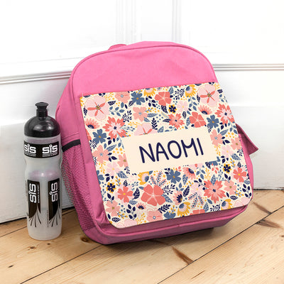 Personalised Pink School Backpack Choice of Designs