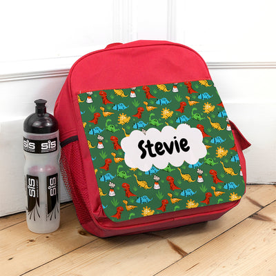 Personalised Red School Backpack Choice of Designs
