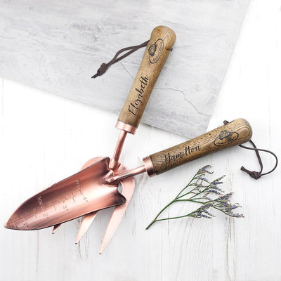 Personalised Luxe Copper Trowel & Fork Set - Shop Personalised Gifts