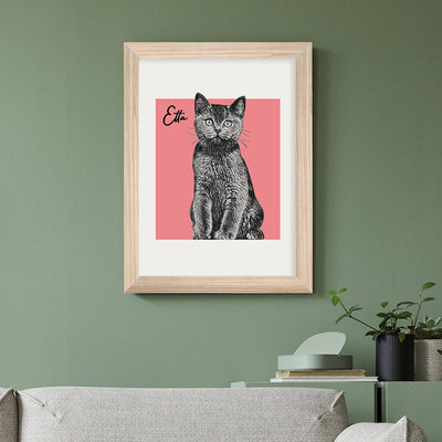 Personalised Pet Portrait Sketch A3 Print - Shop Personalised Gifts